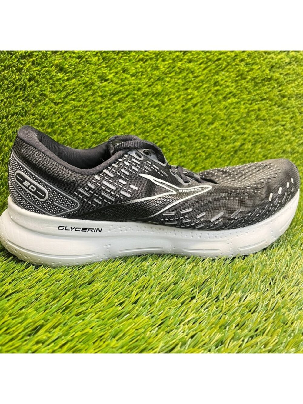 Brooks Glycerin 20 Mens Size 11 Black White Athletic Running Shoes Sneakers